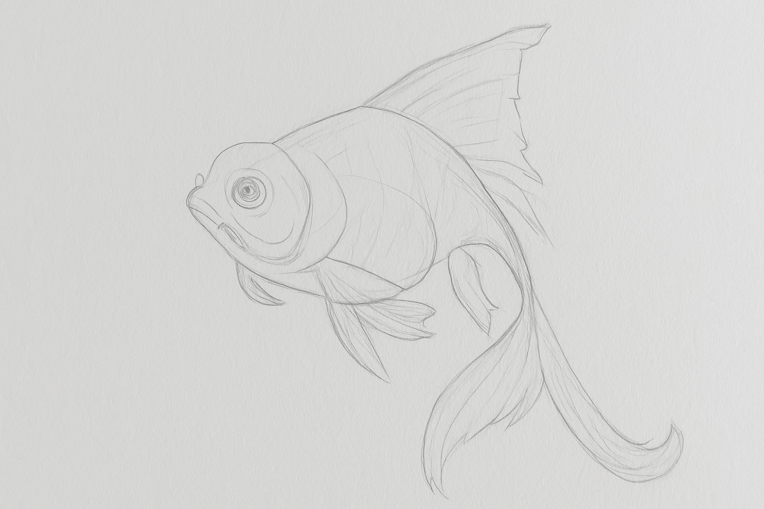 Ontdek Aquarel - Goudvis outline